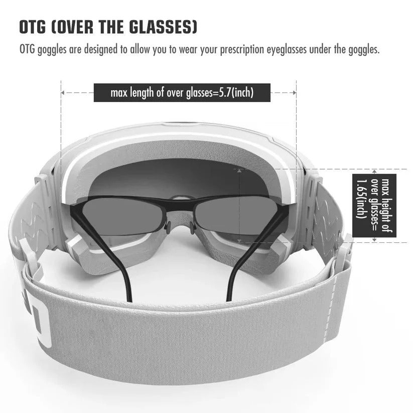 Skibrille mit Magnetwechsel-Objektiv, Anti-Fog und UV400 Schutz