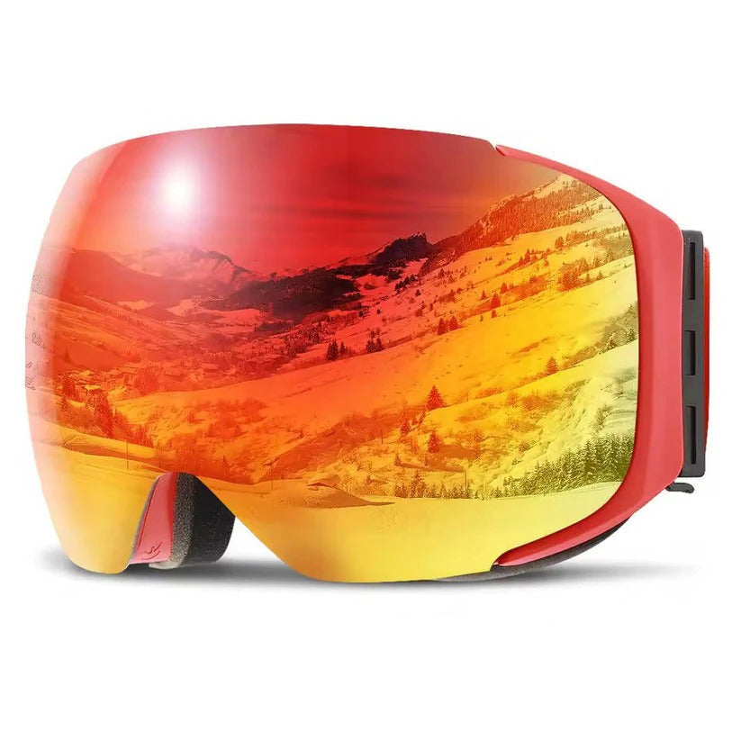 Ski-Schutzbrille mit Magnetwechsel-Objektiv, Anti-Beschlag und UV400-Schutz