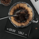 Präzise Kaffeewaage mit Timer und Tropfmatte, 3 kg Kapazität