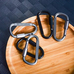 Leichte Aluminium-Karabiner mit Schraubsicherung, 6er Set