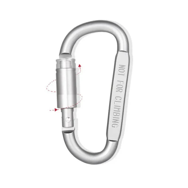 Leichte Aluminium-Karabiner mit Schraubsicherung, 6er Set