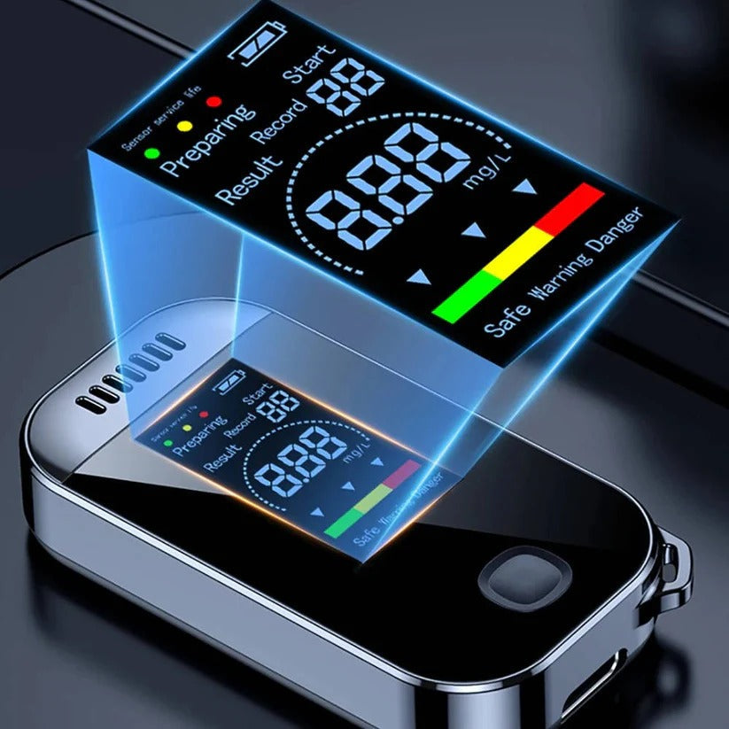 Tragbarer Alkoholtester mit Farb-LCD und kontaktlosem Sensor