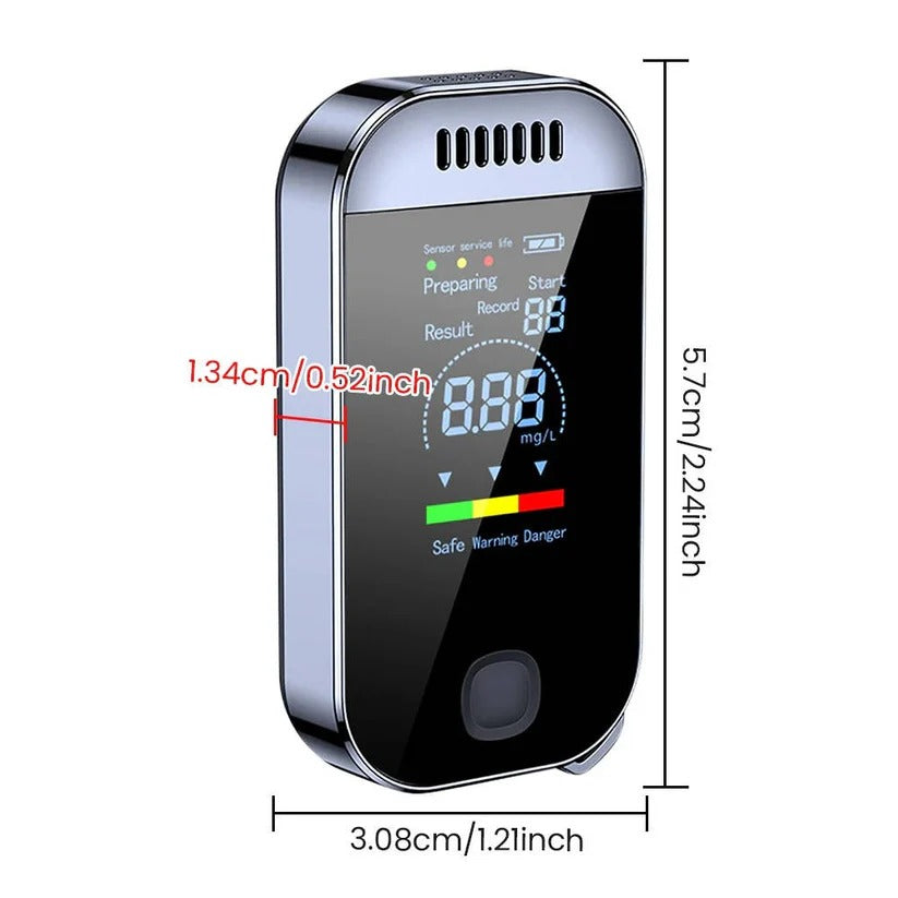 Smart Alcohol Tester with LCD Display and Contactless Sensor Technology