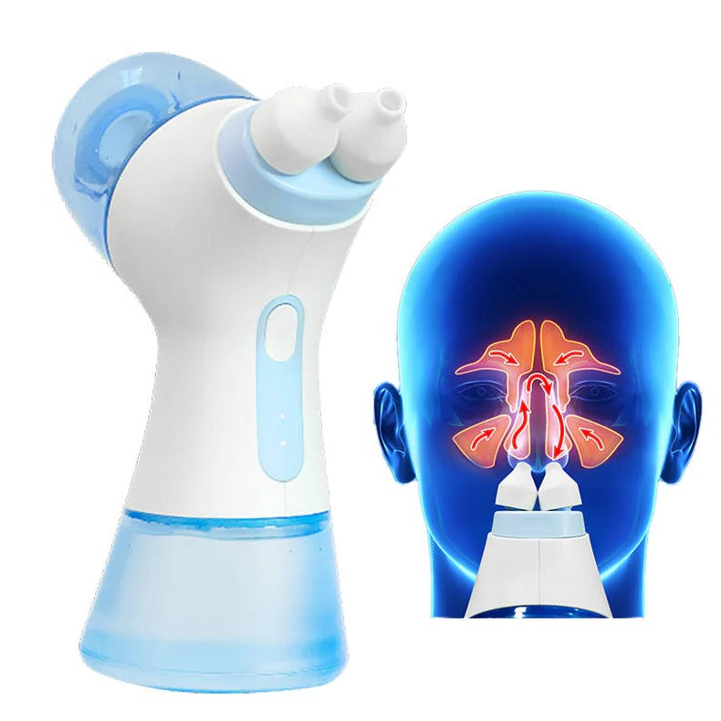 Wiederaufladbares Nasenspülgerät mit Dual-Flow-System