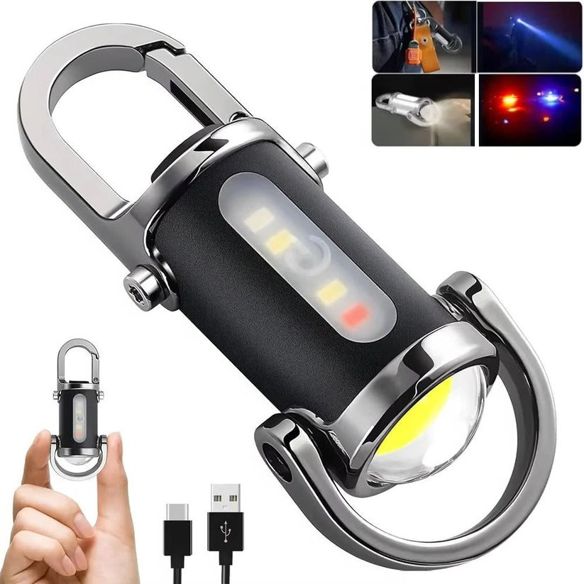 Wiederaufladbare Schlüsselanhänger-Lampe mit 6 Beleuchtungsmodi