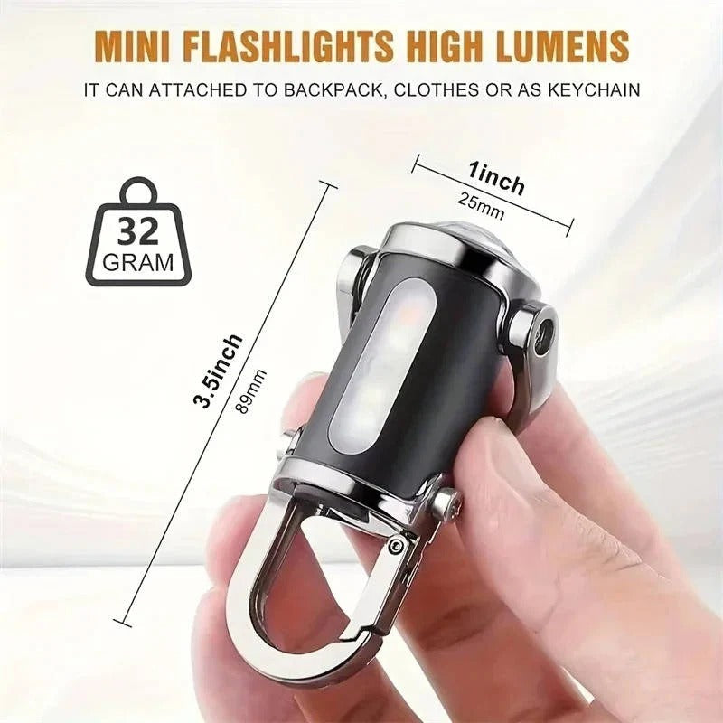Kompakte, wiederaufladbare Taschenlampe mit 6 Lichtmodi