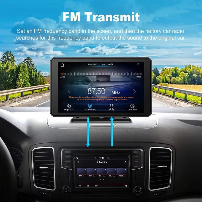 Smart 7-inch Car Touchscreen Display with Voice Control