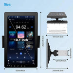 10.1 Inch Car Stereo with Rotatable Screen, Bluetooth and Rear View Camera