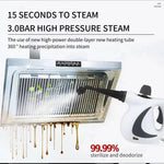 Tragbarer Dampfreiniger 1050W mit 3 Bar Druck und Bürstenaufsätzen