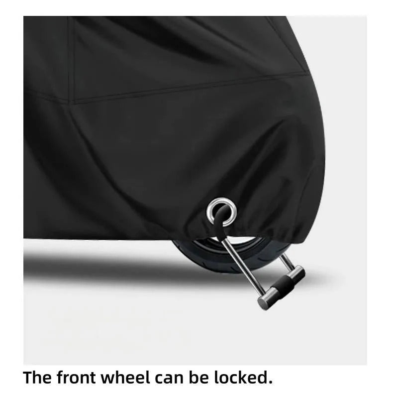 Weatherproof cover for motorcycles and scooters with anti-glare protection