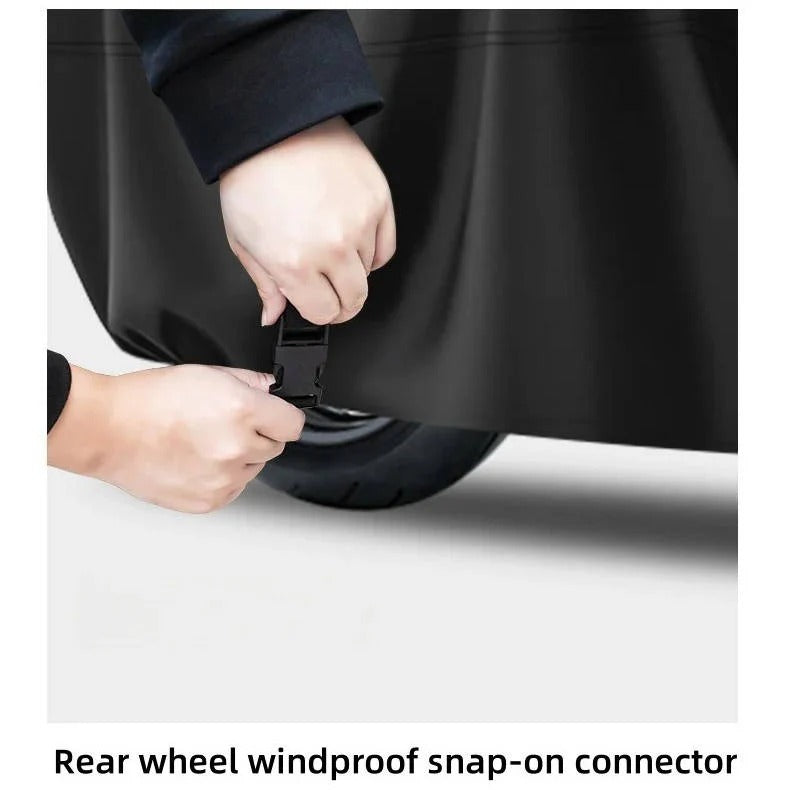 Weatherproof cover for motorcycles and scooters with anti-glare protection