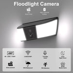 Wireless Solar Security Camera with Floodlight and PIR Motion Detection