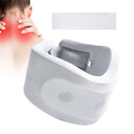 Neck support for travel with breathable fabric and adjustable hook-and-loop fastener