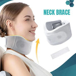 Neck support for travel with breathable fabric and adjustable hook-and-loop fastener