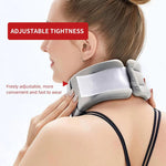 Neck support for travel with breathable fabric and adjustable hook-and-loop fastener