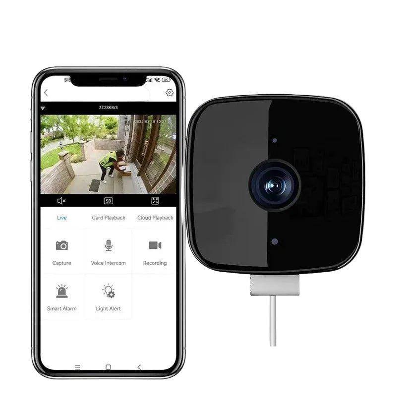 1080P Indoor Camera with Window Mount and Two-Way Audio
