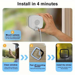 1080P Indoor Camera with Window Mount and Two-Way Audio
