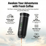 Portable 20 Bar Espresso Machine for Capsules and Ground Coffee