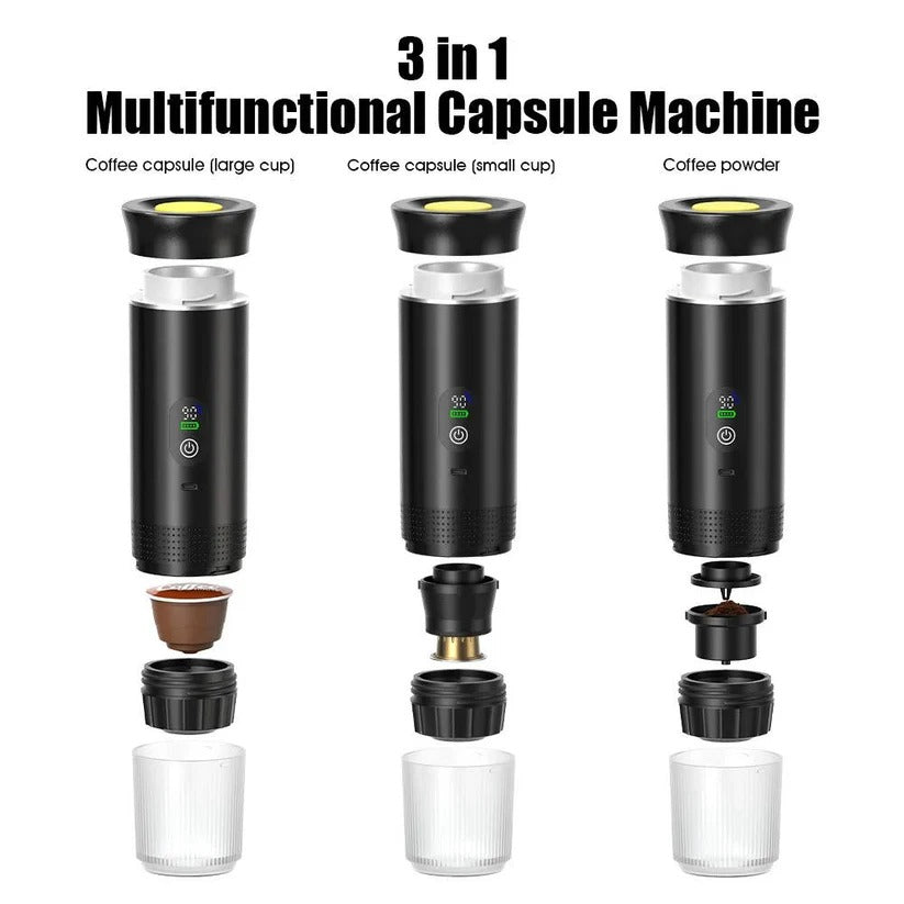 Portable 20 Bar Espresso Machine for Capsules and Ground Coffee