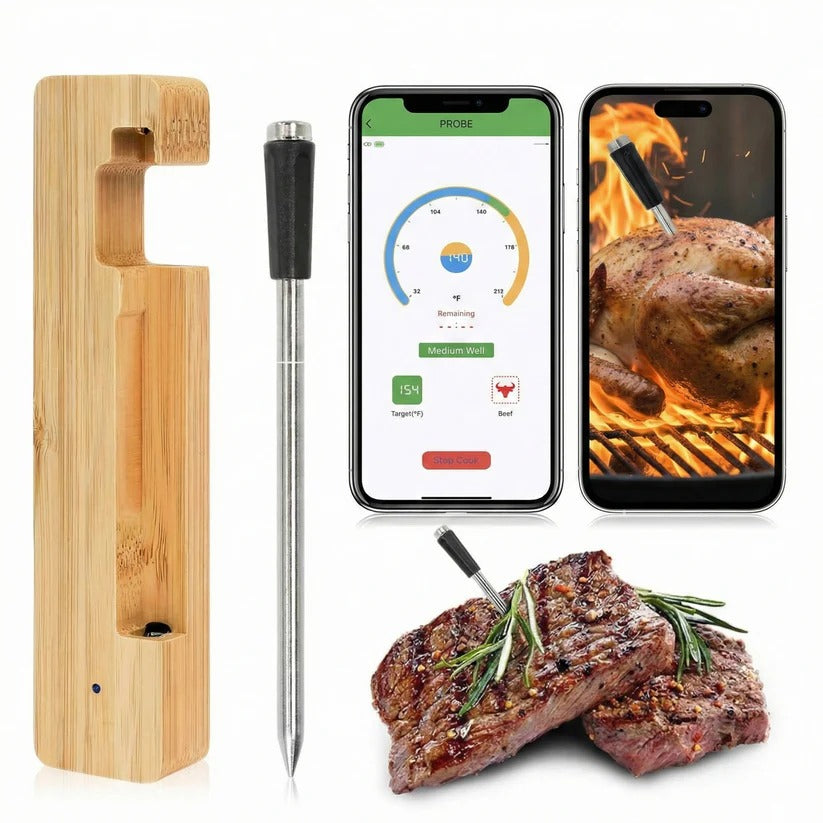 Kabelloses Fleischthermometer mit App-Steuerung für BBQ und Grill