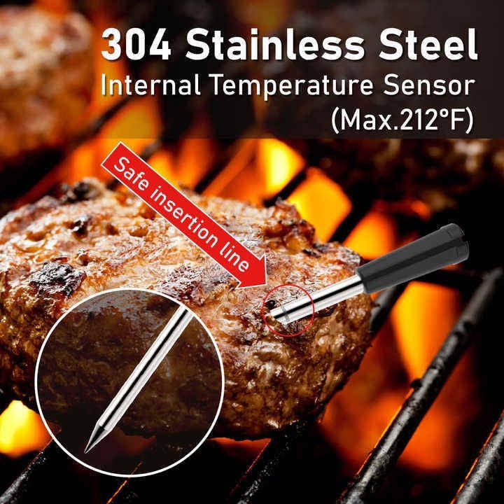 Kabelloses Fleischthermometer mit App-Steuerung für BBQ und Grill