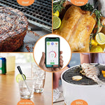 Kabelloses Fleischthermometer mit App-Steuerung für Grill und BBQ