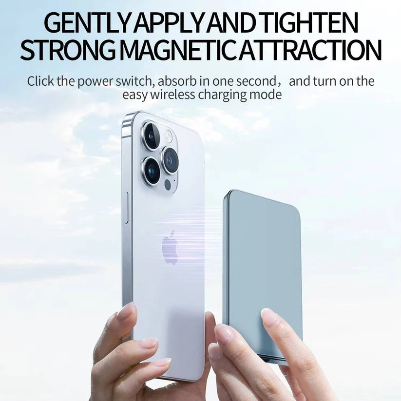 Ultra-Slim Magnetic Power Bank with Fast Charging for iPhone
