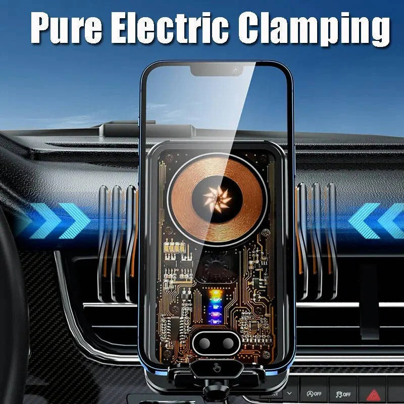 Wireless Car Phone Mount with Automatic Clamping and 66W Fast Charging