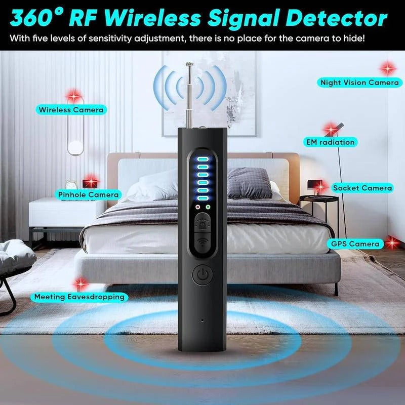 Versatile RF Signal Scanner for Detecting Spy Devices and GPS Trackers
