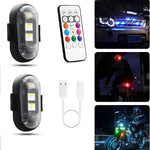 Rechargeable RGB LED Flashing Light with Remote Control