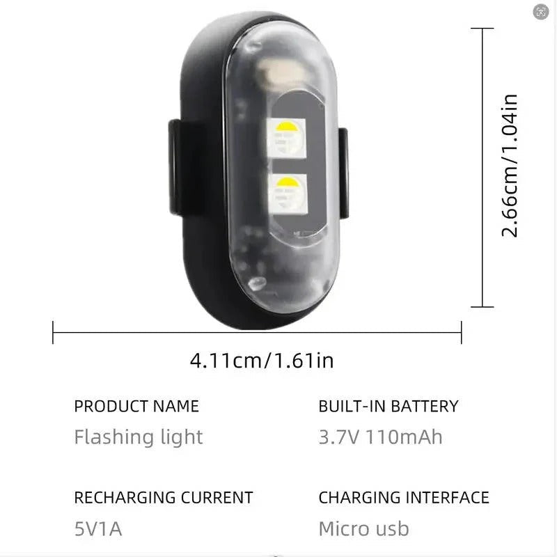 Rechargeable RGB LED Flashing Light with Remote Control