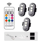 Rechargeable RGB LED Flashing Light with Remote Control