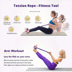 Resistance band with foot pedals and detachable handles for home workouts