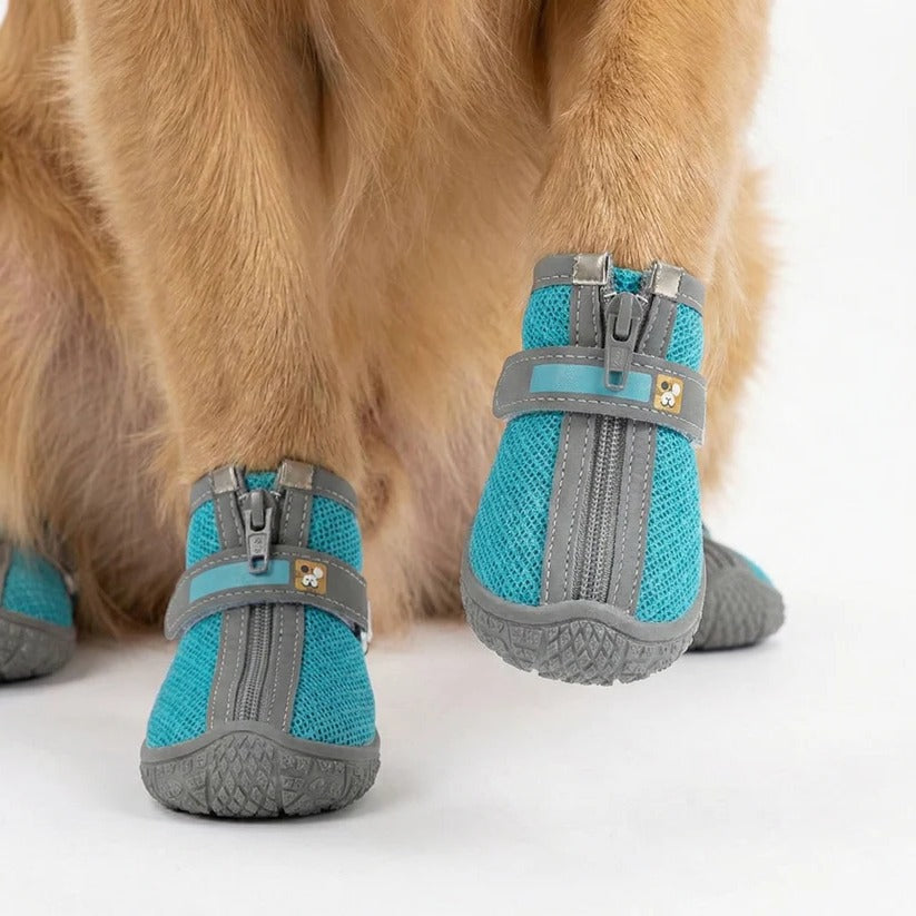 Wasserfeste, Atmungsaktive Hundeschuhe mit Rutschfester Sohle – 4er Set