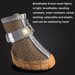Wasserdichte Atmungsaktive Hundeschuhe mit Rutschfester Sohle – 4er Set