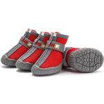 Wasserfeste, Atmungsaktive Hundeschuhe mit Rutschfester Sohle – 4er Set