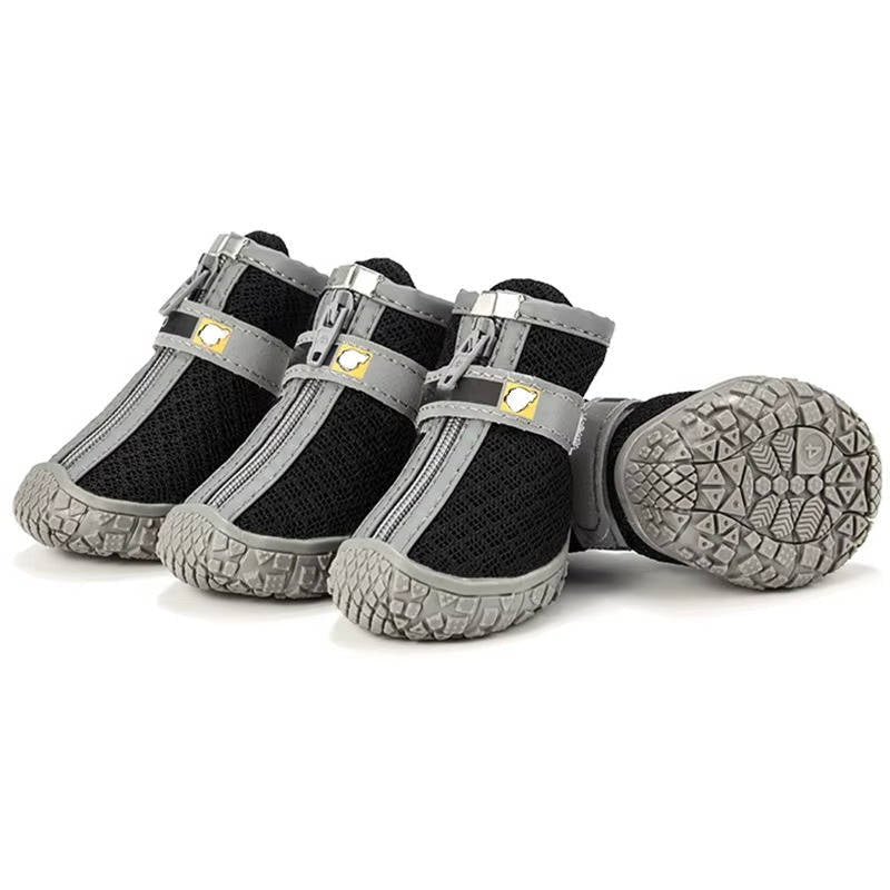 Wasserdichte Atmungsaktive Hundeschuhe mit Rutschfester Sohle – 4er Set