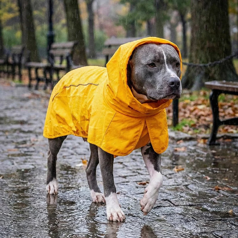 Wasserdichte Hunderegenjacke mit Windschutz und Reflektoren