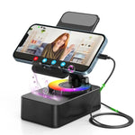 Multifunktionaler Bluetooth-Lautsprecher mit Handyständer und LED-Beleuchtung