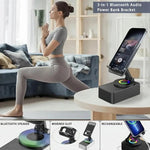 All-in-One Bluetooth Lautsprecher mit Handyhalterung und LED-Beleuchtung