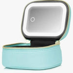 Tragbare Kosmetiktasche mit Abnehmbaren LED-Spiegel und Organizer