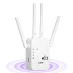 Dual-band Wi-Fi booster with 4 antennas and Ethernet port for optimized whole-home coverage