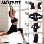Adjustable Knee Brace with Side Stabilizers and Breathable Support