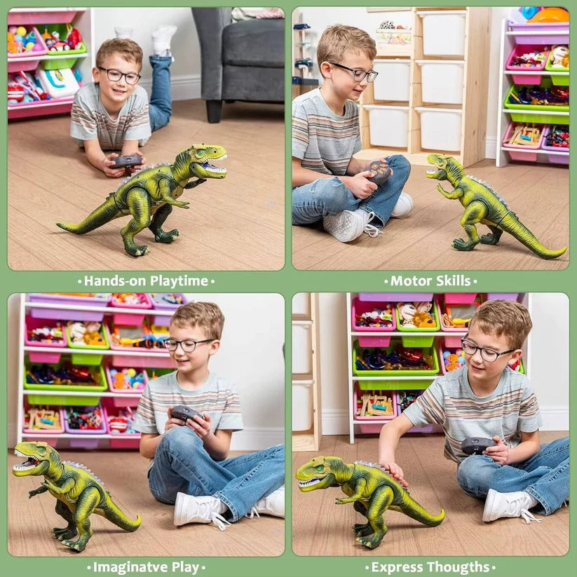 Fernsteuerbares Dinosaurier-Spielzeug mit Nebeleffekten und LED-Lichtern