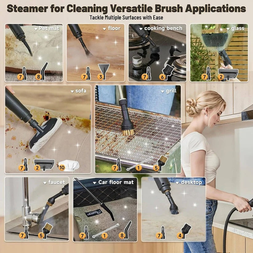 Handheld Dampfreiniger für Zuhause und Auto mit 3BAR Druck