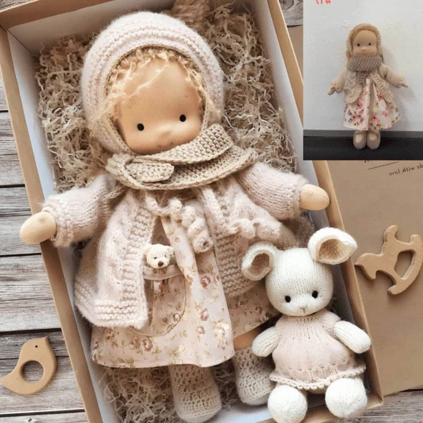 High-quality cotton doll made from natural materials for children
