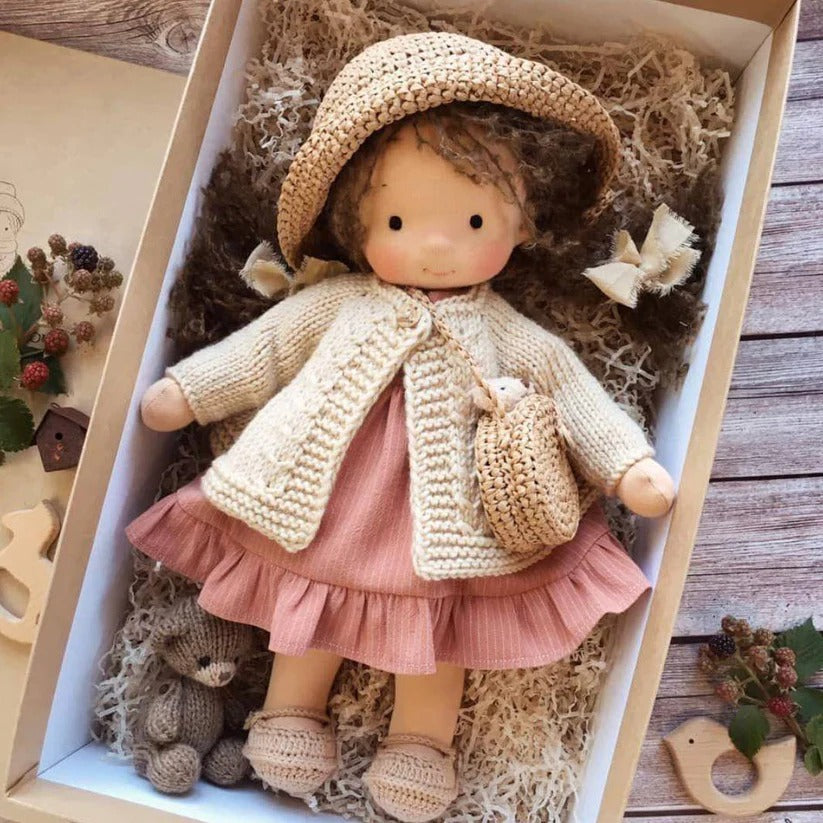 High-quality cotton doll made from natural materials for children