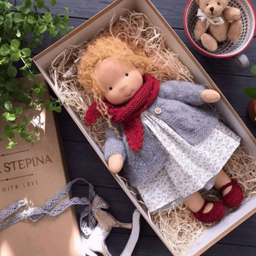 High-quality cotton doll made from natural materials for children