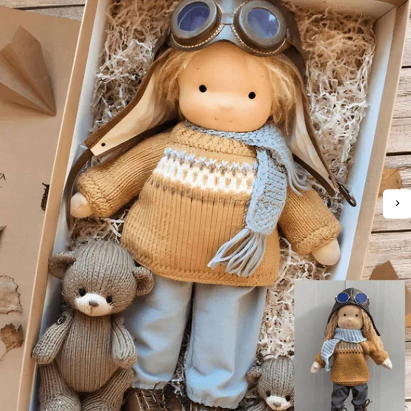 High-quality cotton doll made from natural materials for children