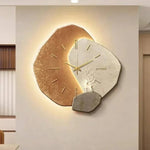 Elegant Natural Wood Wall Clock with Gentle LED Lighting